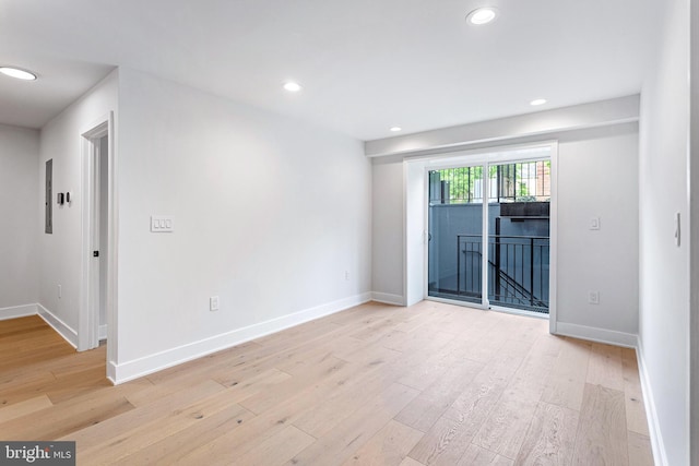 845 19th St NE Unit 4, Washington, DC 20002 - empty room with light wood-type flooring, baseboards, and recessed lighting