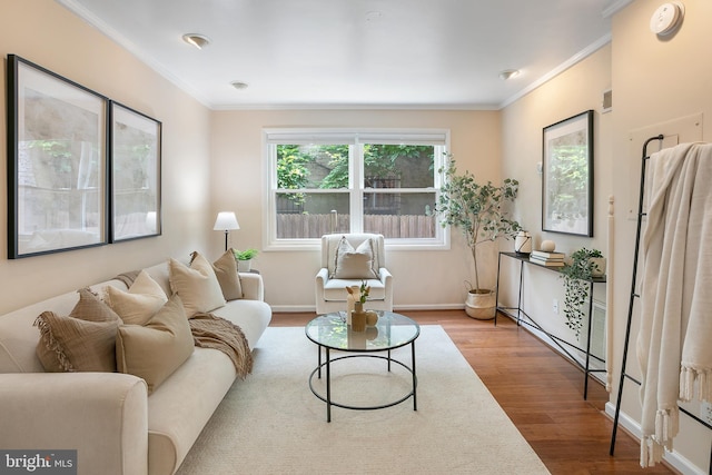 469 Ridge St NW Unit 1, Washington, DC 20001 - living area with wood finished floors, ornamental molding, and baseboards