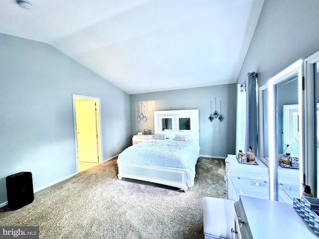 211 Franklin Ave, Berlin, NJ 08009 - carpeted bedroom featuring vaulted ceiling and baseboards