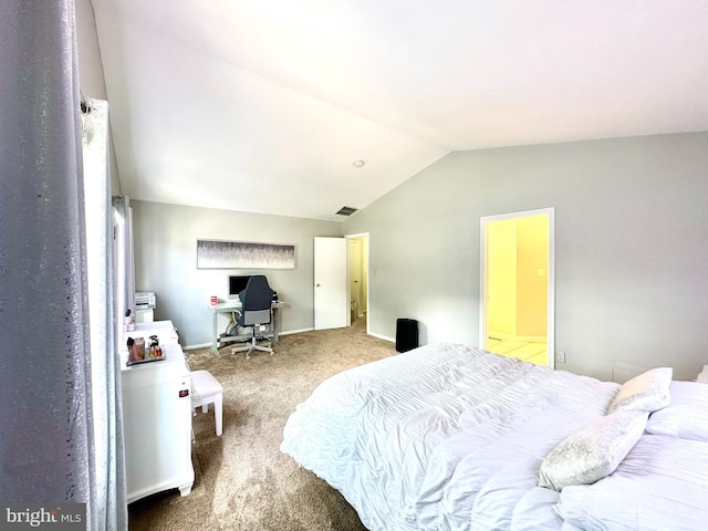 211 Franklin Ave, Berlin, NJ 08009 - carpeted bedroom with lofted ceiling and a desk