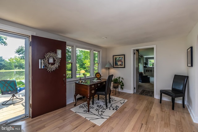 1034-1040 Twin County Rd, Honey Brook, PA 19344 - home office with light wood-style flooring and healthy amount of natural light