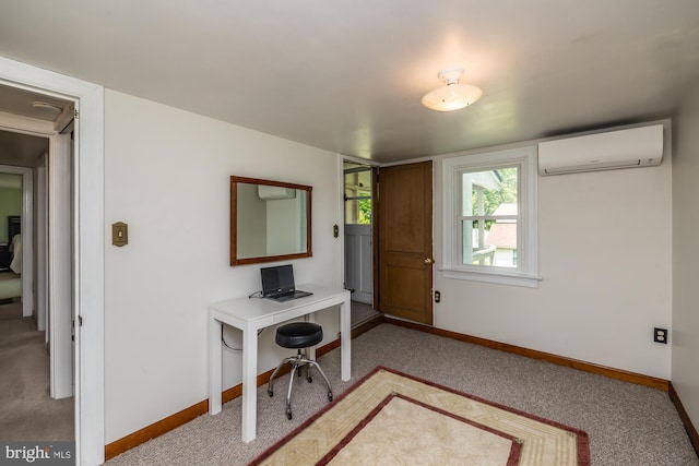 1034-1040 Twin County Rd, Honey Brook, PA 19344 - office area featuring a wall mounted AC, carpet flooring, and baseboards