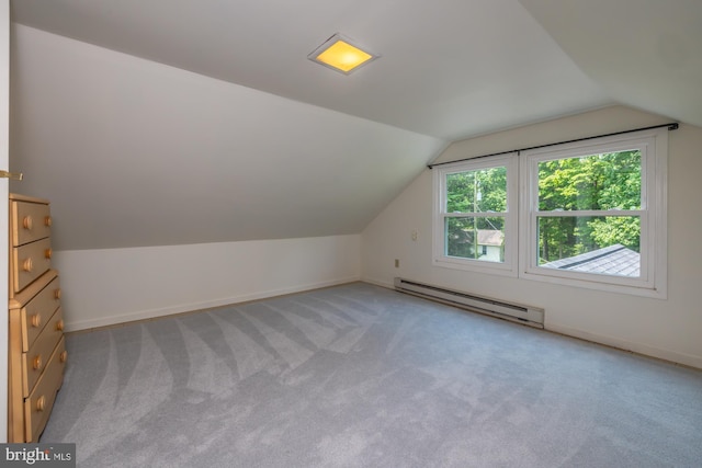 1034-1040 Twin County Rd, Honey Brook, PA 19344 - bonus room featuring baseboard heating, lofted ceiling, carpet, and baseboards