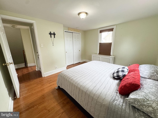 117 E Montgomery Ave, Hatboro, PA 19040 - bedroom with wood finished floors, baseboards, and a closet