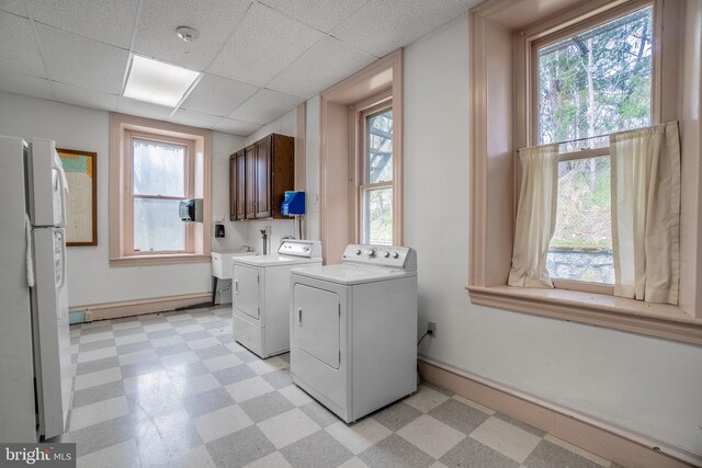 00 Devereux Rd, Glenmoore, PA 19343 - laundry room with cabinet space, light flooring, separate washer and dryer, and healthy amount of natural light