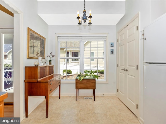 6 Stine Ct, Middletown, MD 21769 - living area featuring a chandelier and light tile patterned floors