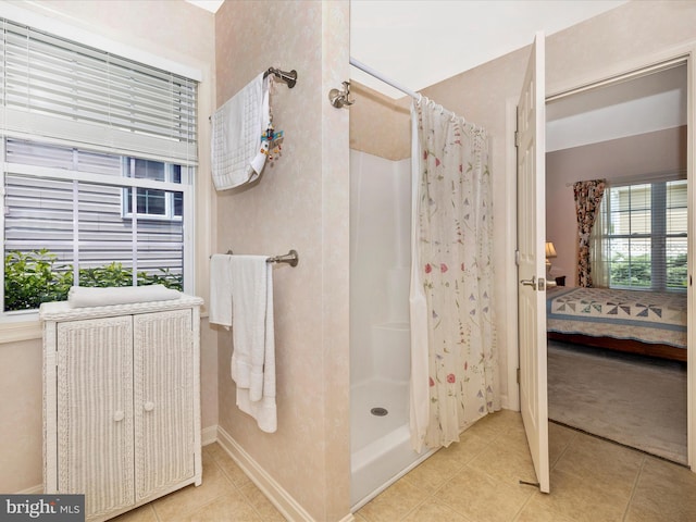 6 Stine Ct, Middletown, MD 21769 - ensuite bathroom with tile patterned flooring and a shower with shower curtain