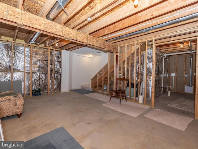 6 Stine Ct, Middletown, MD 21769 - unfinished below grade area featuring stairway