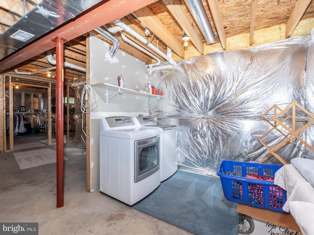 6 Stine Ct, Middletown, MD 21769 - unfinished below grade area featuring separate washer and dryer