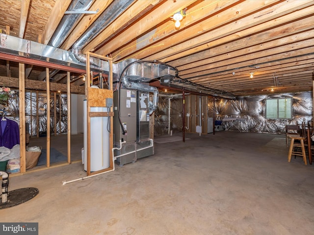 6 Stine Ct, Middletown, MD 21769 - unfinished basement featuring heating unit and water heater