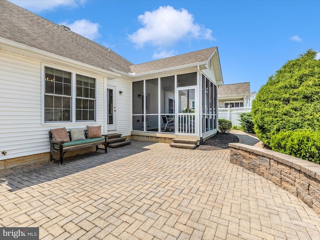 6 Stine Ct, Middletown, MD 21769 - view of patio / terrace with a sunroom and entry steps