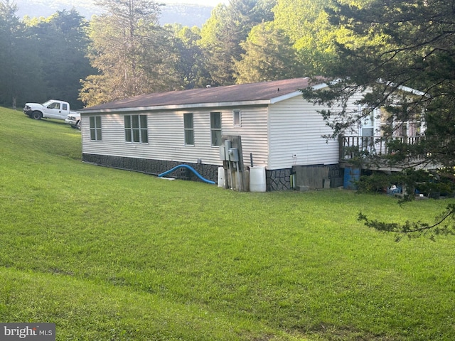 8787 Crooked Run Rd, Basye, VA 22810 - back of house featuring a yard
