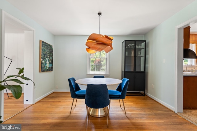 5600 11th St N, Arlington, VA 22205 - dining space with light wood-type flooring and baseboards