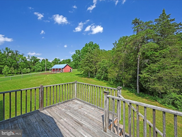 3850 Conewago Rd, Dover, PA 17315 - wooden deck with a lawn