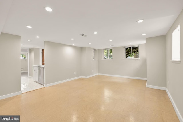 1800 Lamont St NW, Washington, DC 20010 - empty room featuring light flooring, recessed lighting, and baseboards