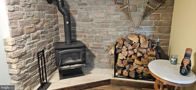 2204 Baker Mountain Dr, Yellow Spring, WV 26865 - detailed view of a wood stove