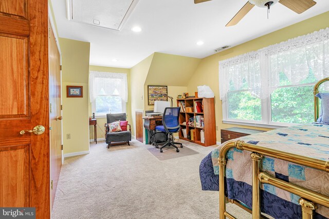 1541 Clayton Delaney Rd, Clayton, DE 19938 - bedroom featuring carpet, an office area, recessed lighting, baseboards, and a ceiling fan