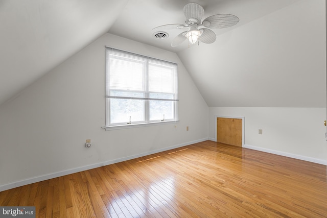 1541 Clayton Delaney Rd, Clayton, DE 19938 - bonus room featuring ceiling fan, light wood-style floors, lofted ceiling, and baseboards