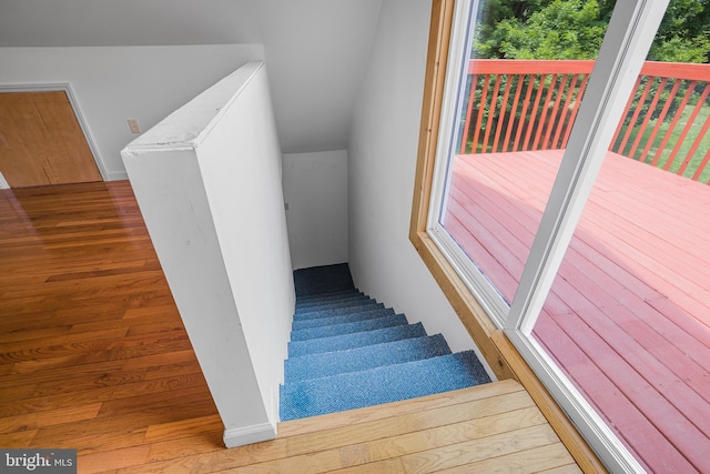 1541 Clayton Delaney Rd, Clayton, DE 19938 - staircase with healthy amount of natural light and wood finished floors
