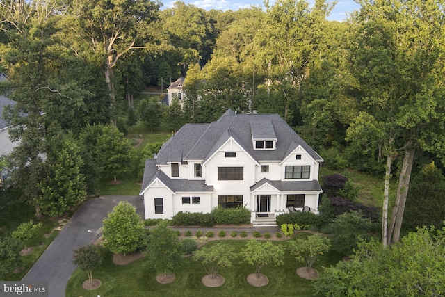 717 Miller Ave, Great Falls, VA 22066 - view of front facade with a shingled roof and asphalt driveway