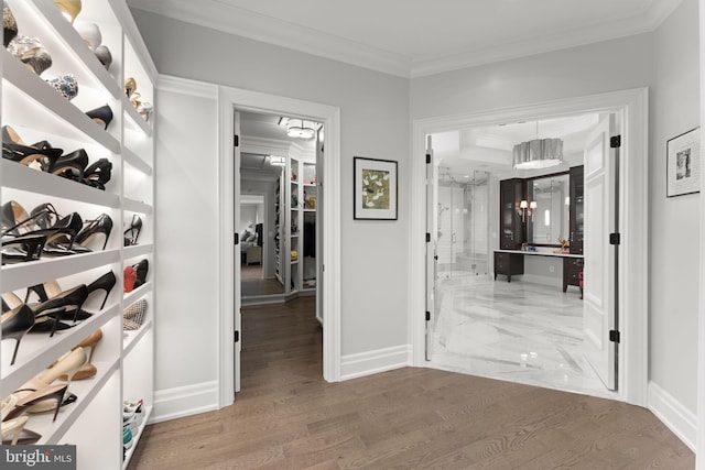 717 Miller Ave, Great Falls, VA 22066 - walk in closet featuring wood finished floors