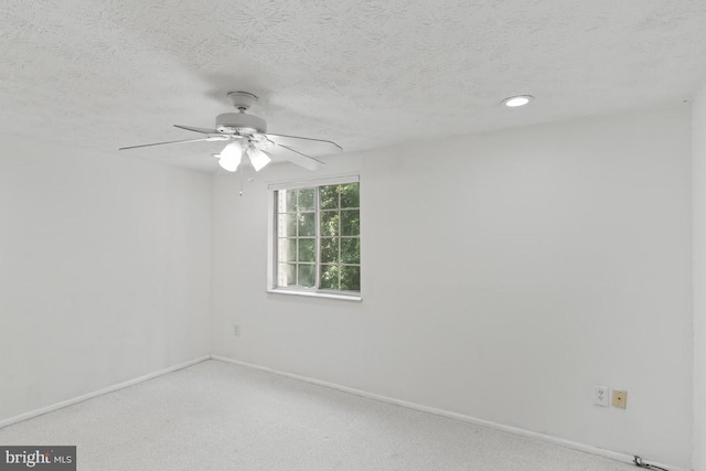 13825 Palmer House Way Unit 32-237, Silver Spring, MD 20904 - unfurnished room with a ceiling fan, carpet floors, a textured ceiling, and recessed lighting