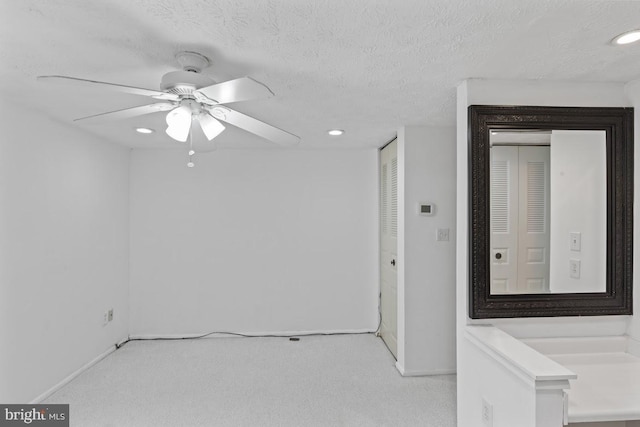 13825 Palmer House Way Unit 32-237, Silver Spring, MD 20904 - carpeted spare room featuring a ceiling fan, recessed lighting, and a textured ceiling