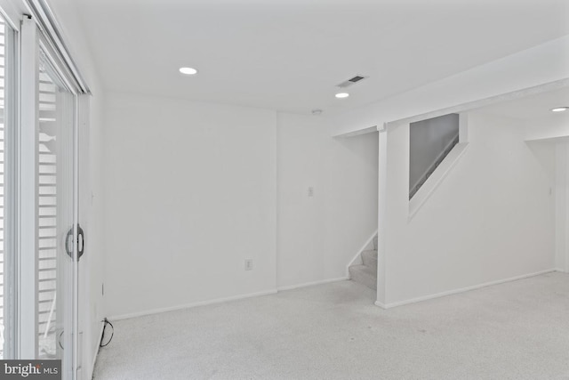 13825 Palmer House Way Unit 32-237, Silver Spring, MD 20904 - basement featuring carpet, recessed lighting, and stairs