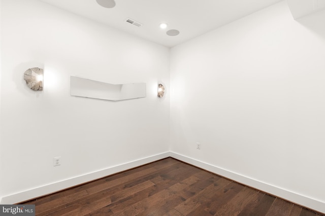 7229 Georgia Ave NW Unit A, Washington, DC 20012 - spare room featuring baseboards, dark wood-style flooring, and recessed lighting