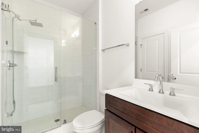 7229 Georgia Ave NW Unit A, Washington, DC 20012 - bathroom featuring toilet, vanity, and a shower stall
