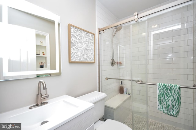 8755 Cather Ave, Manassas, VA 20110 - full bath with toilet, vanity, and a shower stall