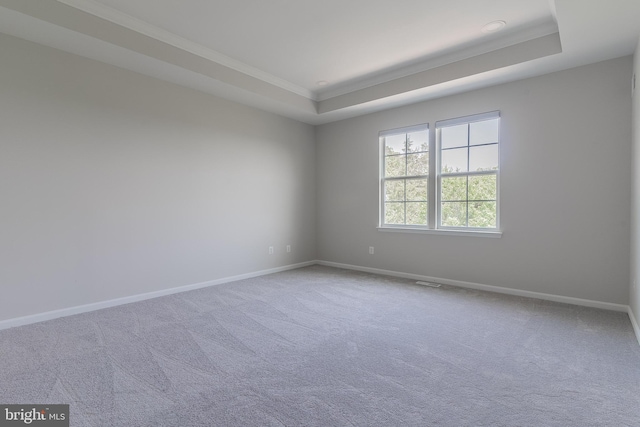 23480 Epperson Sq, Brambleton, VA 20148 - empty room with crown molding, a raised ceiling, baseboards, and carpet floors
