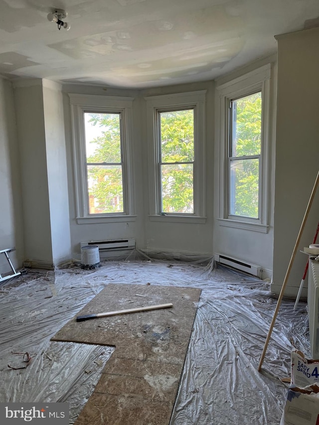 3406 Park Heights Ave, Baltimore, MD 21215 - unfurnished room featuring a baseboard radiator and healthy amount of natural light
