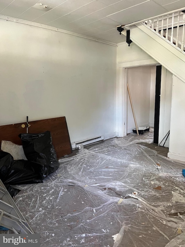 3406 Park Heights Ave, Baltimore, MD 21215 - unfurnished living room with a baseboard radiator