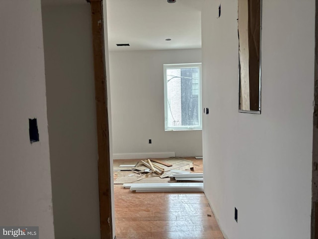 2615 Latona St, Philadelphia, PA 19146 - hallway featuring wood-type flooring and baseboards