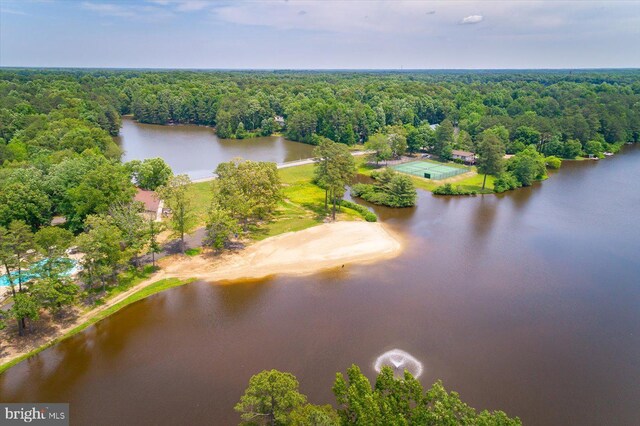 835 Campers Ln, Ruther Glen, VA 22546 - drone / aerial view of a heavily wooded area and a large body of water