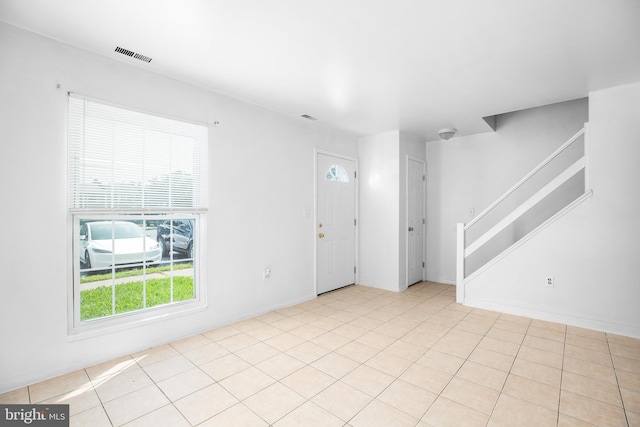 903 Bellows Ave, Fredericksburg, VA 22405 - foyer entrance with stairway and light tile patterned floors