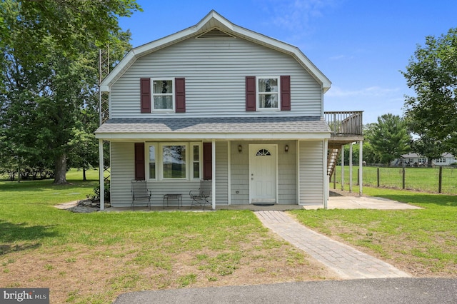 2814 Killens Pond Rd, Harrington, DE 19952 - dutch colonial with roof with shingles, covered porch, and a gambrel roof