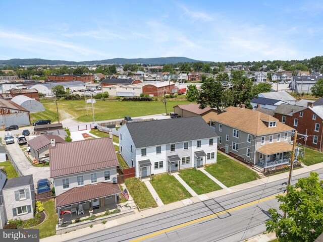 263B 3rd St, Hanover, PA 17331 - aerial perspective of suburban area featuring a mountainous background