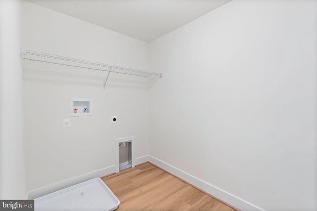 114 Retriever Way, Severna Park, MD 21146 - washroom with hookup for an electric dryer, hookup for a washing machine, and light wood-style flooring