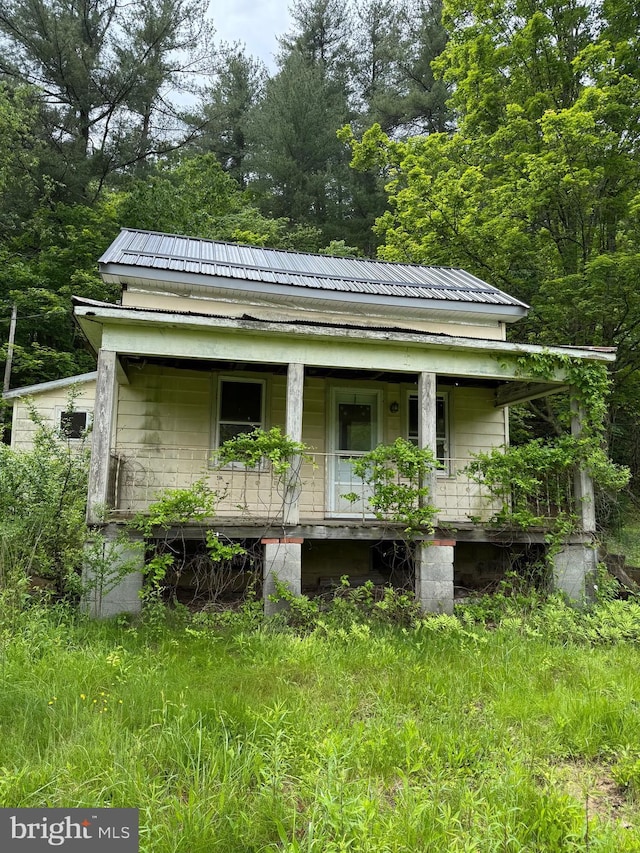 22015 Waterfall Rd, Three Springs, PA 17264 - view of front of home with metal roof and covered porch