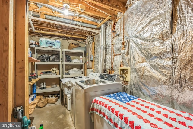 5959 Rowanberry Dr Unit 8E, Elkridge, MD 21075 - storage area with washing machine and dryer and electric panel