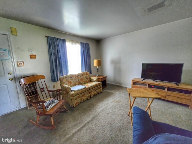 453 Blaker Dr, East Greenville, PA 18041 - living area featuring carpet and baseboards
