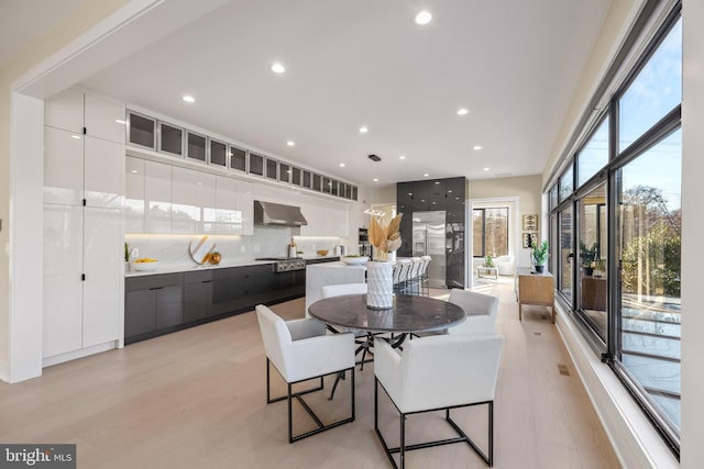 1573 Westmoreland St, Mclean, VA 22101 - dining space featuring light wood-style floors and recessed lighting