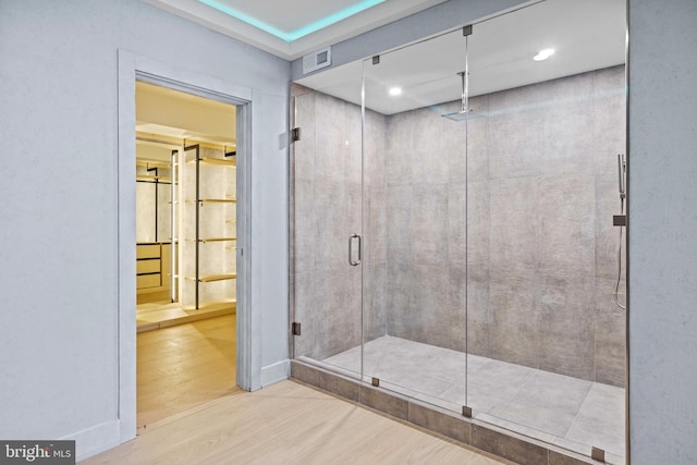 1573 Westmoreland St, Mclean, VA 22101 - full bathroom with wood finished floors and a stall shower