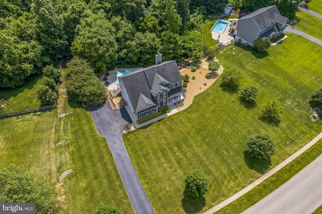 2058 Baythorne Rd, Prince Frederick, MD 20678 - view from above of property with a pool area