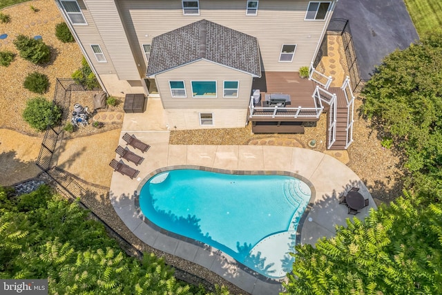 2058 Baythorne Rd, Prince Frederick, MD 20678 - swimming pool with a patio area and stairs
