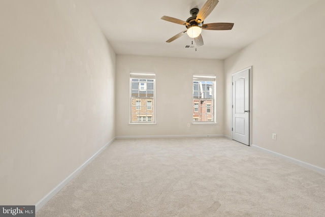 817 Fair Winds Way Unit 290, Oxon Hill, MD 20745 - spare room featuring a ceiling fan, light carpet, and baseboards