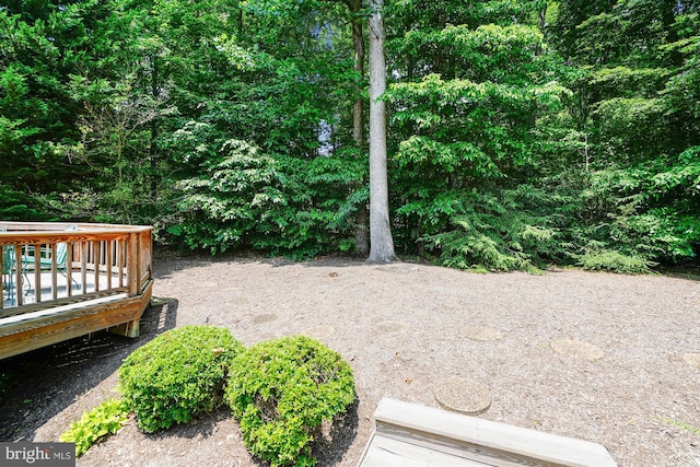 9111 Oak Chase Ct, Fairfax Station, VA 22039 - view of yard featuring a wooden deck