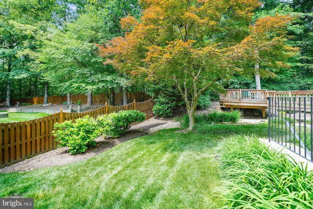9111 Oak Chase Ct, Fairfax Station, VA 22039 - fenced backyard featuring a deck